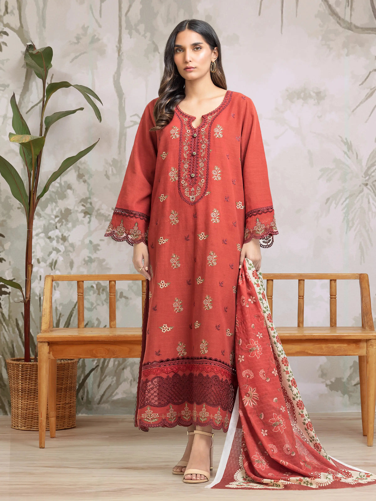 EDENROBE-30308-Women's Rust Unstitched