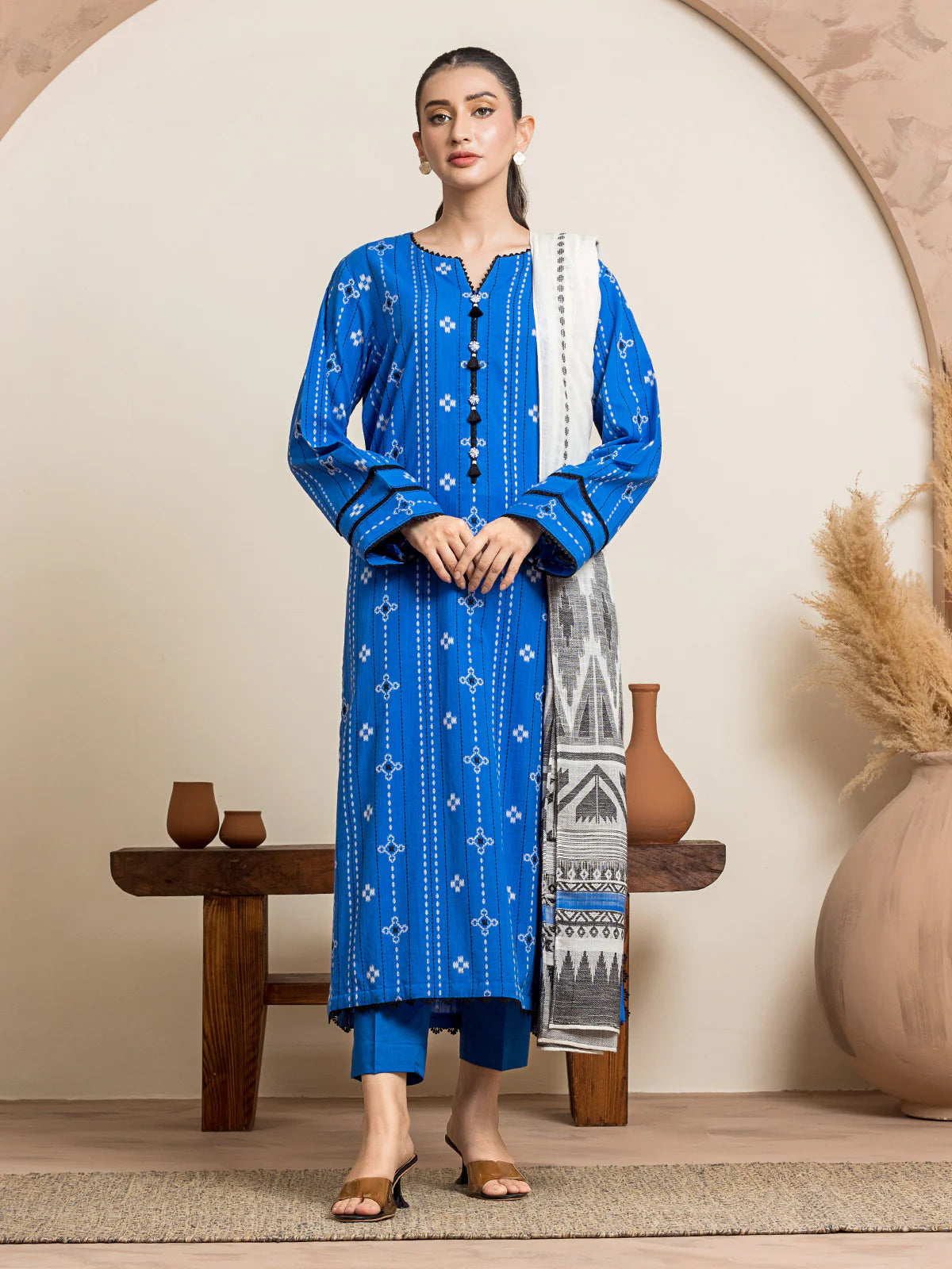 EDENROBE-30054-Women's Royal Blue Unstitched