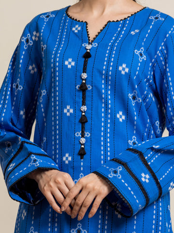 EDENROBE-30054-Women's Royal Blue Unstitched