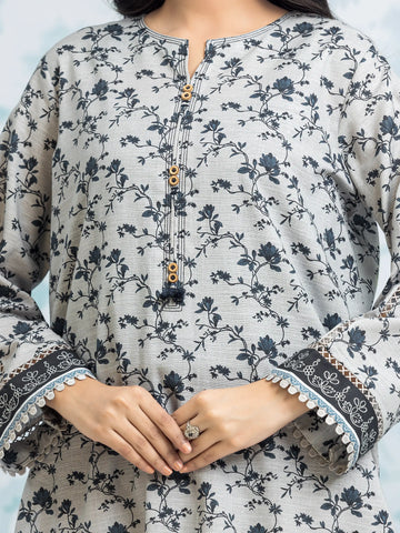 EDENROBE-29315-Unstitched Grey Printed Khaddar 3 Piece