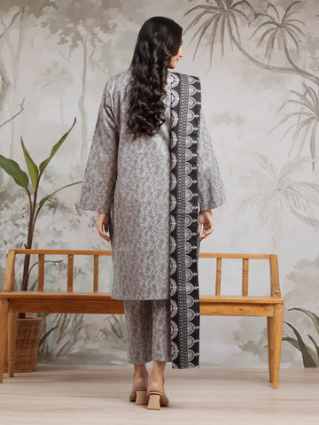 EDENROBE-29593-Unstitched Grey Printed Khaddar 3 Piece