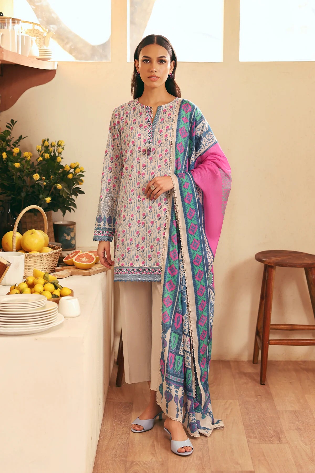 SAHAR SALENE UNSTICHED PRINTED LAWN 3 PIECE-CL-V1-S25-03