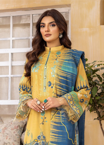 HUSN-E-JAHAN DIGITAL PRIN LAWN EMBROIDERED D-410