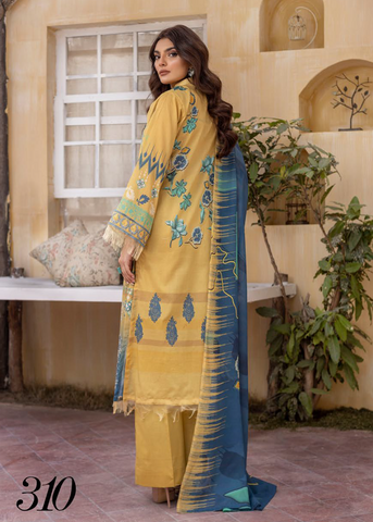 HUSN-E-JAHAN DIGITAL PRIN LAWN EMBROIDERED D-410