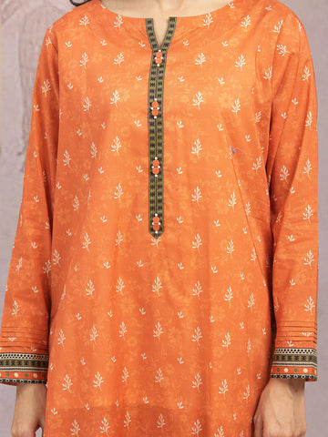 EDENROBE -35003-Unstitched Rust Printed Lawn 3 Piece