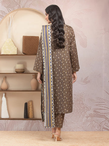 EDENROBE-35012-Unstitched Mehndi Printed Lawn 3 Piece -