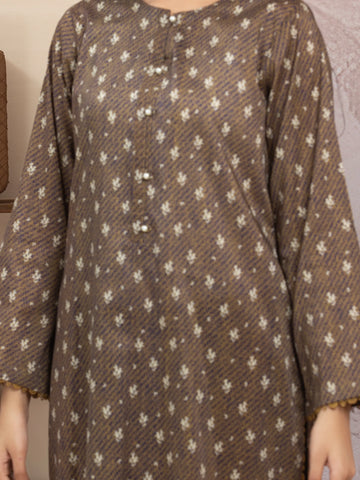 EDENROBE-35012-Unstitched Mehndi Printed Lawn 3 Piece -