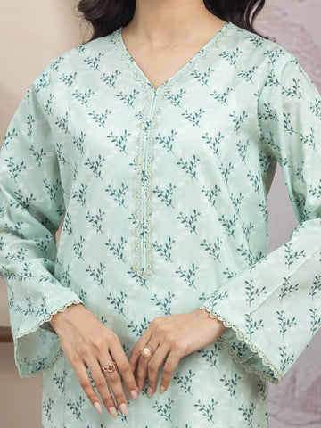 EDENROBE-35013-Unstitched Light Green Printed Lawn 3 Piece