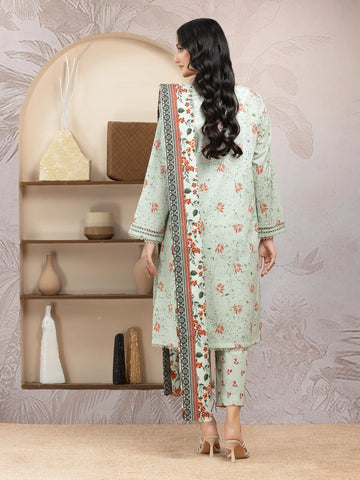 EDENROBE-35016-Unstitched Mist Green Printed Lawn 3 Piece