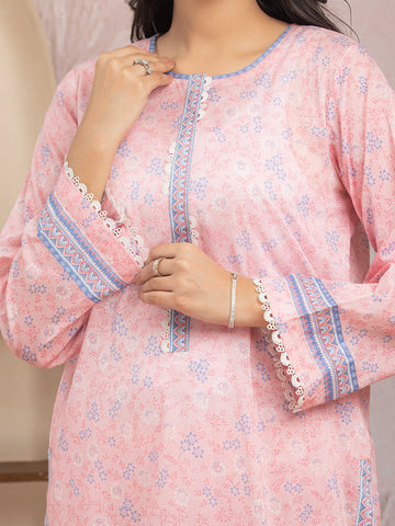 EDENROBE-35217-Unstitched Pink Printed Lawn 3 Piece