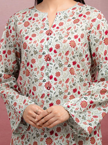 EDENROBE -35045-Unstitched Multi Printed Lawn 3 Piece