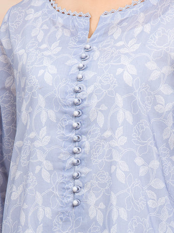 EDENROBE-35202-Unstitched Light Blue Printed Lawn 3 Piece