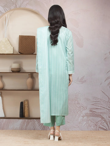 EDENROBE-35213-Unstitched Ice Green Printed Lawn 3 Piece