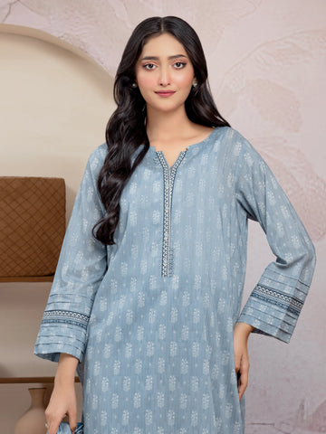 EDENROBE-35216-Unstitched Slate Blue Printed Lawn 3 Piece -