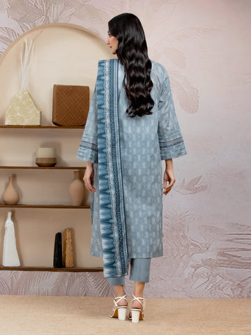 EDENROBE-35216-Unstitched Slate Blue Printed Lawn 3 Piece -