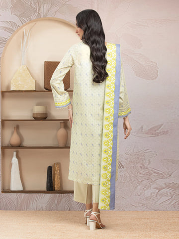 EDENROBE-35223-Unstitched Light Green Printed Lawn 3 Piece