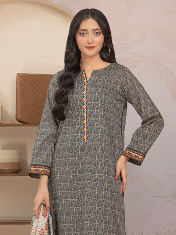 EDENROBE-35225-Unstitched Black Printed Lawn 3 Piece