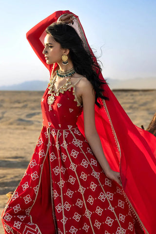 GUL AHEMD -3 Piece Unstitched Zari Embroidered Lawn Suit with Gold Lacquer Printed Lawn Dupatta CL-52442