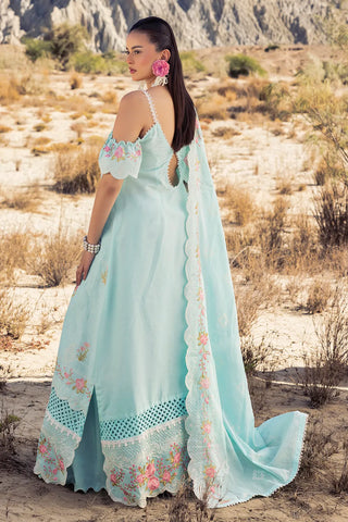 GUL AHMED -3 Piece Unstithed Embroidered Lawn Suit with Embroidered Denting Lawn Dupatta DN-52024