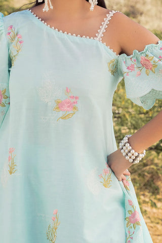 GUL AHMED -3 Piece Unstithed Embroidered Lawn Suit with Embroidered Denting Lawn Dupatta DN-52024