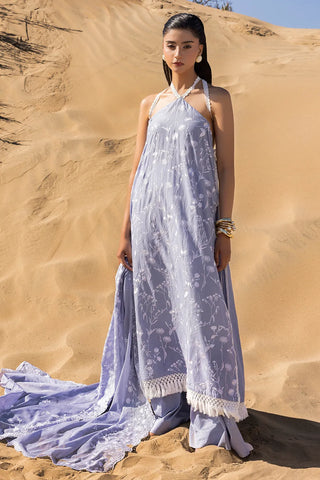 GUL AHMED-3 Piece Unstithed Embroidered Lawn Suit with Embroidered Denting Lawn Dupatta DN-52005