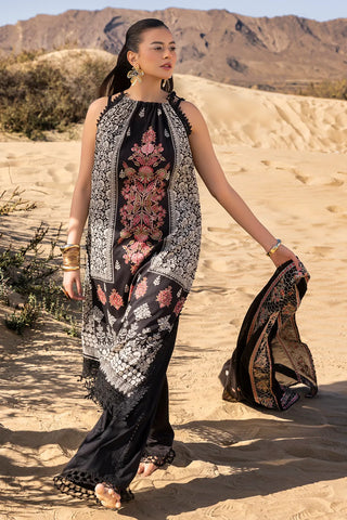 GUL AHMED -3 Piece Unstithed Printed Lawn Suit with Embroidered Denting Lawn Dupatta DN-52012