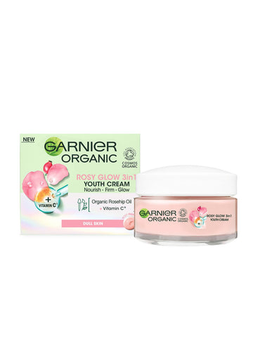 GARNIER ORGANIC ROSY GLOW 3 IN 1 YOUTH CREAM 50ML