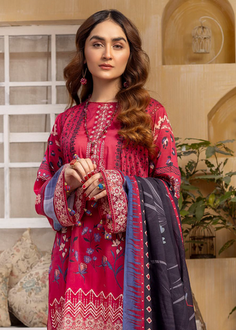 HUSN-E-JAHAN DIGITAL PRIN LAWN EMBROIDERED D-412