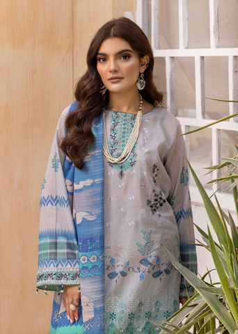 HUSN-E-JAHAN DIGITAL PRIN LAWN EMBROIDERED D-413