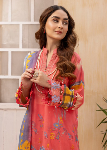 HUSN-E-JAHAN DIGITAL PRIN LAWN EMBROIDERED D-414