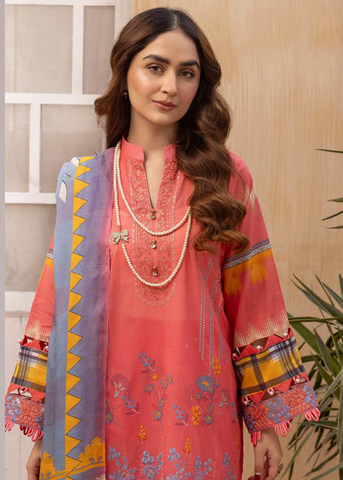 HUSN-E-JAHAN DIGITAL PRIN LAWN EMBROIDERED D-414