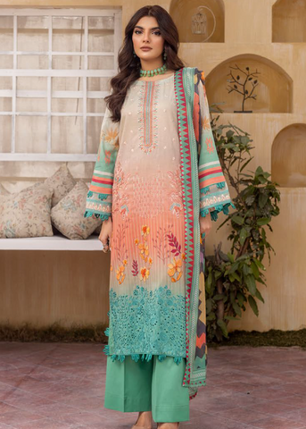 HUSN-E-JAHAN DIGITAL PRIN LAWN EMBROIDERED D-416