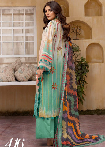 HUSN-E-JAHAN DIGITAL PRIN LAWN EMBROIDERED D-416