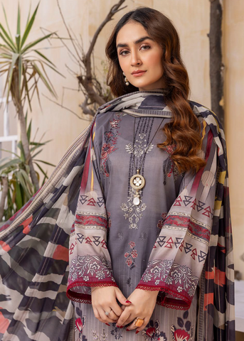 HUSN-E-JAHAN DIGITAL PRIN LAWN EMBROIDERED D-417