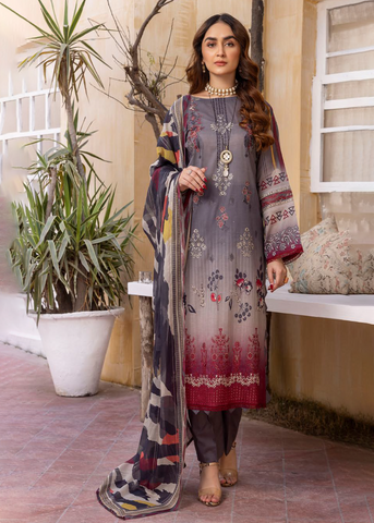HUSN-E-JAHAN DIGITAL PRIN LAWN EMBROIDERED D-417