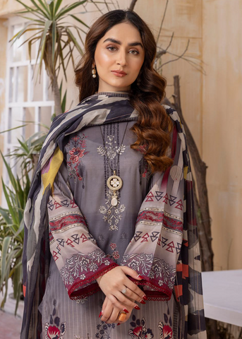 HUSN-E-JAHAN DIGITAL PRIN LAWN EMBROIDERED D-417