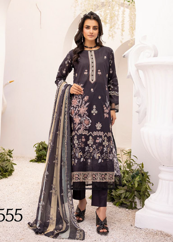 ZARTAJ DIGITAL PRINT EMBROIDERED D-555