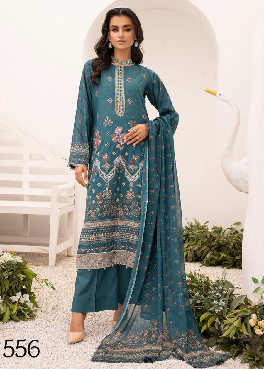ZARTAJ DIGITAL PRINT EMBROIDERED D-556