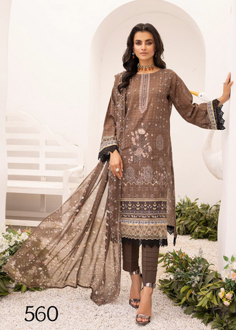 ZARTAJ DIGITAL PRINT EMBROIDERED D-560
