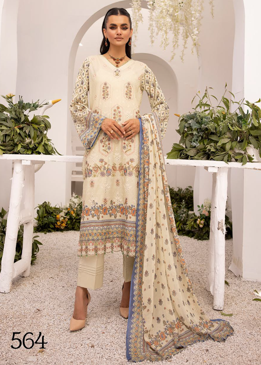 ZARTAJ DIGITAL PRINT EMBROIDERED D-564