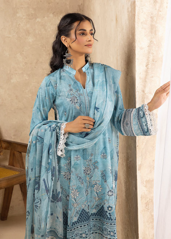 HOORAIN LAWN DIGITAL PRINT EMBROIDERED D-599