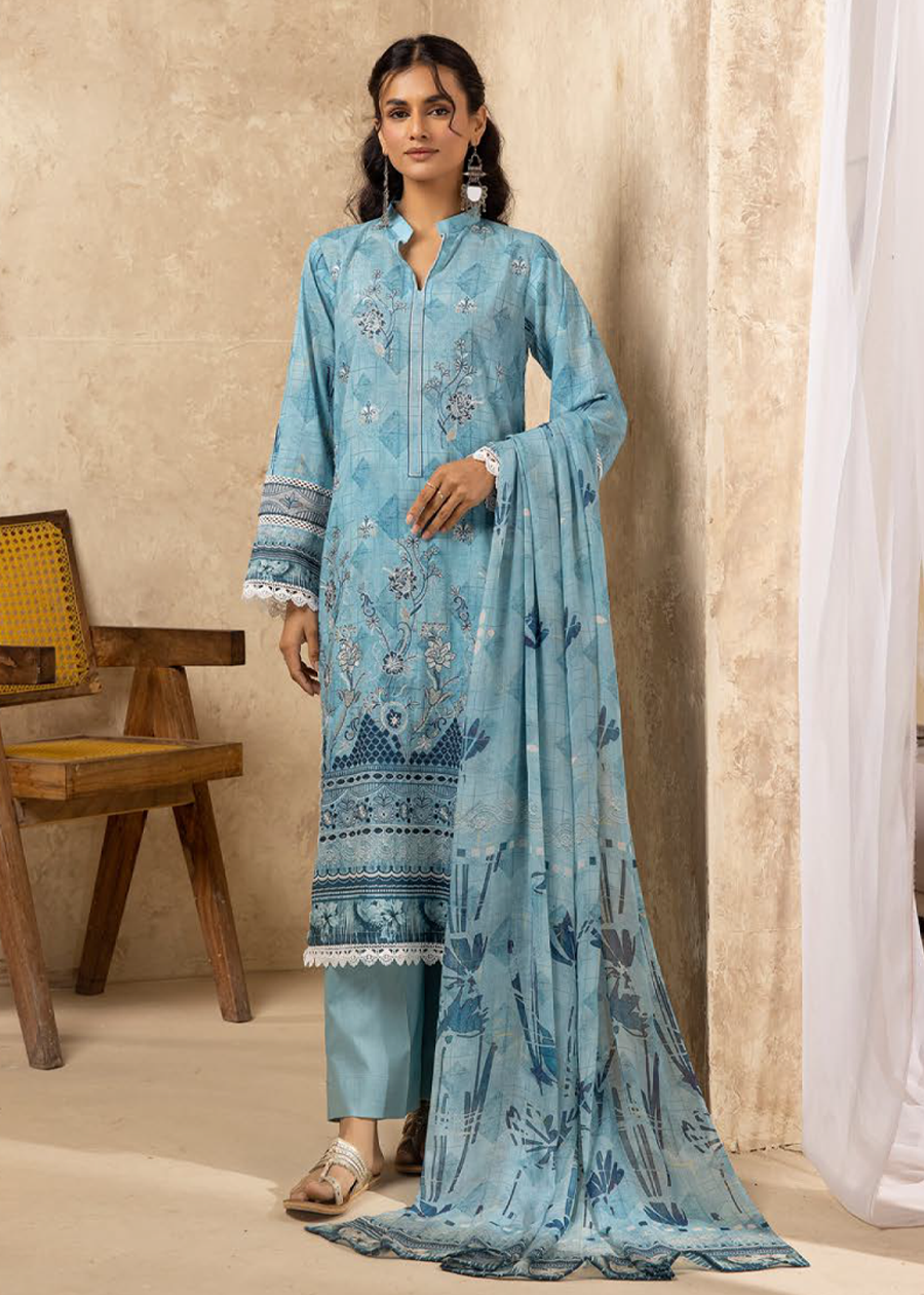 HOORAIN LAWN DIGITAL PRINT EMBROIDERED D-599