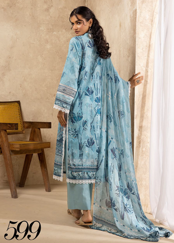 HOORAIN LAWN DIGITAL PRINT EMBROIDERED D-599