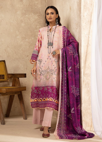 HOORAIN LAWN DIGITAL PRINT EMBROIDERED D-600