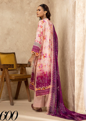 HOORAIN LAWN DIGITAL PRINT EMBROIDERED D-600