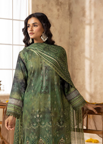 HOORAIN LAWN DIGITAL PRINT EMBROIDERED D-601