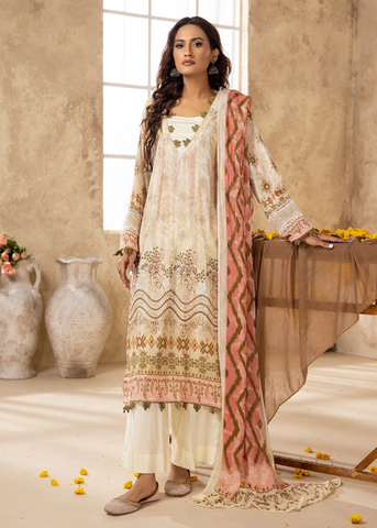 HOORAIN LAWN DIGITAL PRINT EMBROIDERED D-602