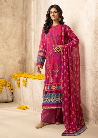 HOORAIN LAWN DIGITAL PRINT EMBROIDERED D-603
