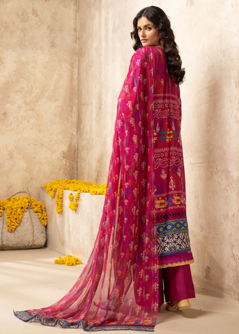 HOORAIN LAWN DIGITAL PRINT EMBROIDERED D-603