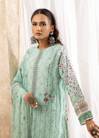HOORAIN LAWN DIGITAL PRINT EMBROIDERED D-604